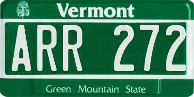 VT license plate ARR272