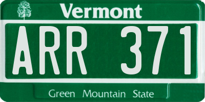 VT license plate ARR371