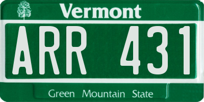 VT license plate ARR431