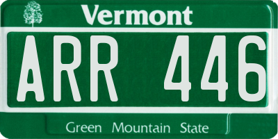 VT license plate ARR446
