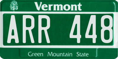VT license plate ARR448