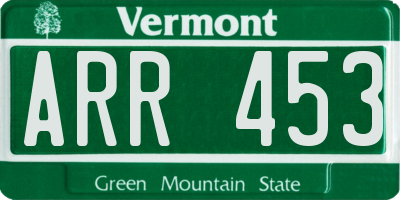 VT license plate ARR453