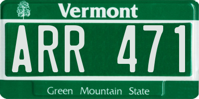 VT license plate ARR471