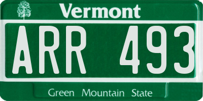 VT license plate ARR493