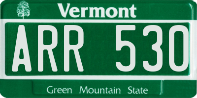 VT license plate ARR530