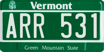 VT license plate ARR531