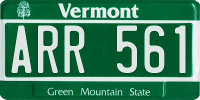 VT license plate ARR561