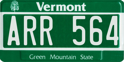 VT license plate ARR564