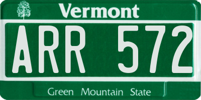VT license plate ARR572