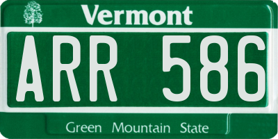 VT license plate ARR586