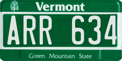 VT license plate ARR634