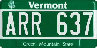 VT license plate ARR637