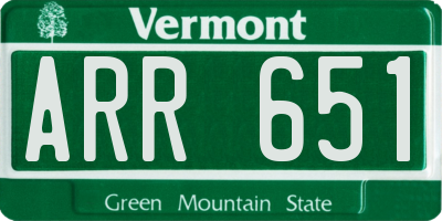 VT license plate ARR651