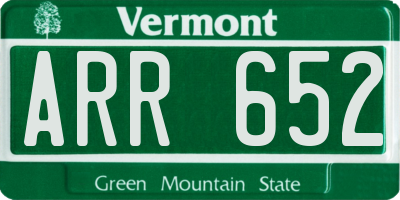 VT license plate ARR652