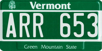 VT license plate ARR653