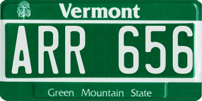 VT license plate ARR656