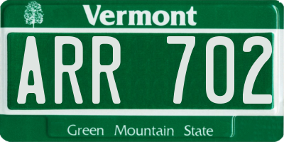 VT license plate ARR702