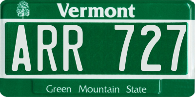 VT license plate ARR727