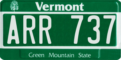 VT license plate ARR737