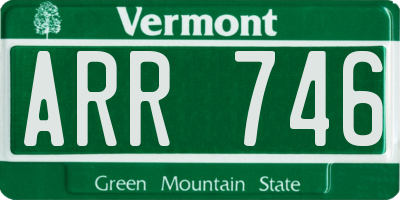 VT license plate ARR746