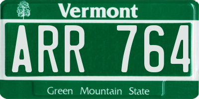 VT license plate ARR764