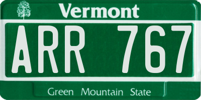 VT license plate ARR767