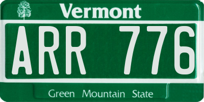 VT license plate ARR776