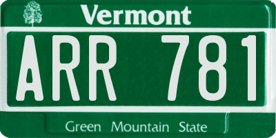 VT license plate ARR781