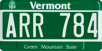 VT license plate ARR784