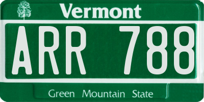 VT license plate ARR788