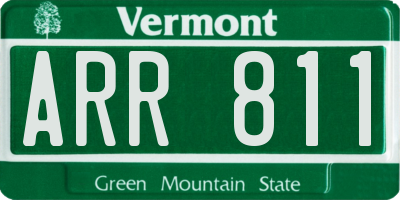 VT license plate ARR811