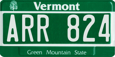 VT license plate ARR824