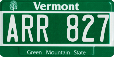 VT license plate ARR827