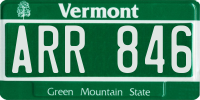 VT license plate ARR846