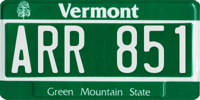 VT license plate ARR851