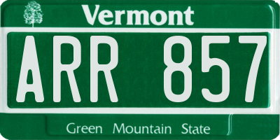 VT license plate ARR857