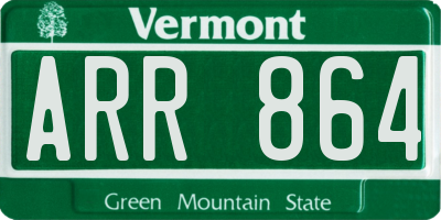 VT license plate ARR864