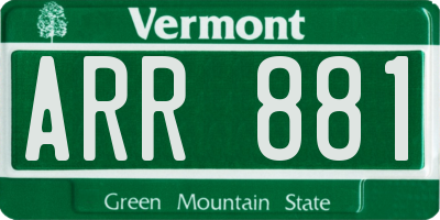 VT license plate ARR881