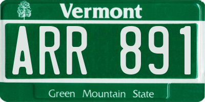 VT license plate ARR891