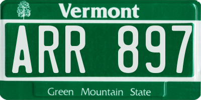 VT license plate ARR897