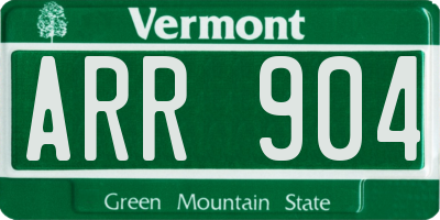 VT license plate ARR904