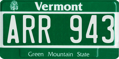 VT license plate ARR943