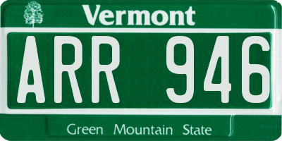VT license plate ARR946