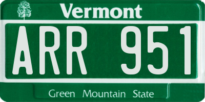 VT license plate ARR951