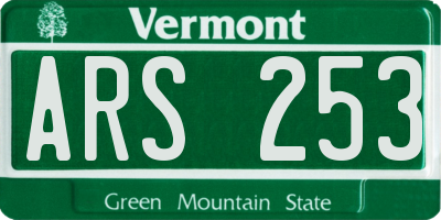 VT license plate ARS253