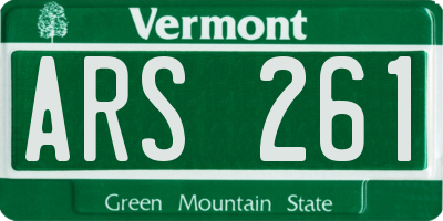 VT license plate ARS261