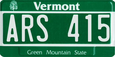 VT license plate ARS415