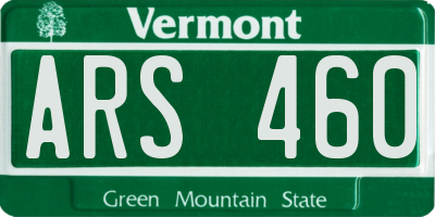 VT license plate ARS460