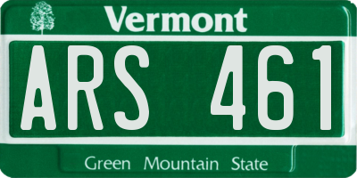 VT license plate ARS461