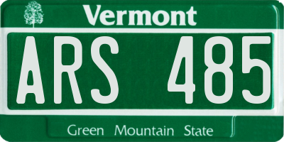 VT license plate ARS485